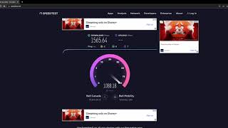 Bell Gigabit Fibe 15 Internet Speed Test [upl. by Annaillil]