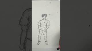 Sketching out a male body art sketch drawing short [upl. by Iramat]