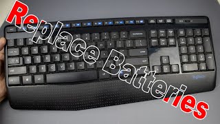 How to Change Batteries in Logitech Wireless Keyboard [upl. by Noremmac]