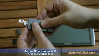 Archos G9 review part 4 3G stick test on Archos 101 G9 1 GHz [upl. by Carpenter521]