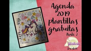 Agenda 2019 con plantillas gratuitas  parte 2 [upl. by Assetan]