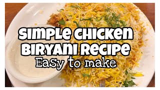 Quick and Easy UP style chicken biryani  Simple  flavourful and perfect for beginners 😋 [upl. by Rebliw]