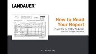 How to Read Your Dosimetry Report from LANDAUER [upl. by Josias]