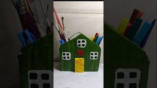 DIY Pen Holder\Cardboard Desk OrganizerTable Decor diy youtubeshorts art shortsviral [upl. by Atsillac]