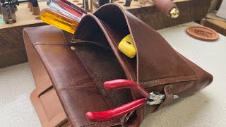 Leather Nail and Tool Pouch How To Build InMyBusyLittleShop HermannOakLeather [upl. by Hayidan]