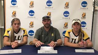 Texas Lutheran Softball Interview After 91 RunRule Victory over Chapman Univ [upl. by Nylavad]