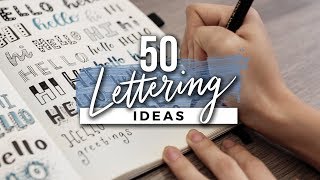 50 Hand Lettering Ideas Easy Ways to Change Up Your Writing Style [upl. by Cavanaugh941]