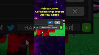 Roblox Car Dealership Tycoon Codes 2024 [upl. by Ingham]