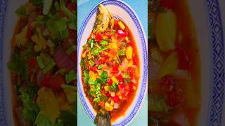 Ikan siakap 3 Rasa  sweet sour and spicy fish shorts cooking [upl. by Ytsenoh555]