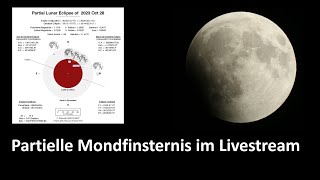 Partielle Mondfinsternis  Livestream  Eclipse of the Moon [upl. by Elbertine410]