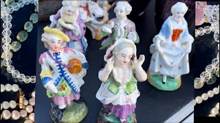 MEISSEN FIGURINES Flea Market UK 🇬🇧 Royal Albert Royal Doulton porcelain Jewellery [upl. by Alston]