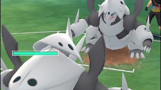 Pokémon GO Mega Aggron vs Mega Aggron [upl. by Eelrebmik]