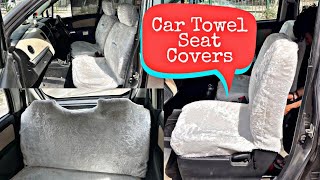 Best Car Seat Covers for any Car diy fitting  Towel Seat Cover  WagonR Accessories [upl. by Sasnett954]