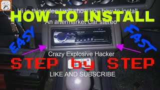 How to install a Car Bluetooth Radio Stereo Head Unit Player MP3USBSDAUXFM JSD520 Polar Lander [upl. by Saixela586]