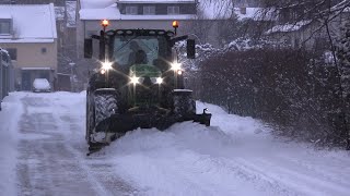 John Deere 6155R snow removal [upl. by Enilra]