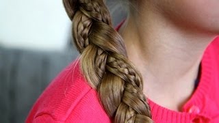 Simple Braid with MicroBraids  Cute Girls Hairstyles [upl. by Nayt]