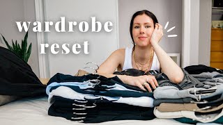 How I RESET my capsule wardrobe  closet switchover amp declutter routine [upl. by Gulick]