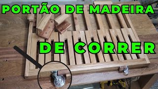 Portão de madeira de correr para criança ou pet portãozinho de guaruba sobras de madeira simples diy [upl. by Siladnerb]