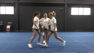 Basic Cheerleading Stunt Progression Thigh Stand [upl. by Zakarias]