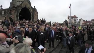 VIDEO 360  French election Macron greets supporters after casting his ballot [upl. by Aihsoj]