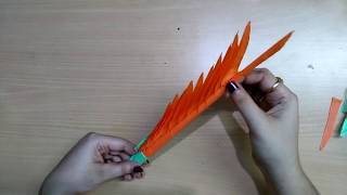 How to make flower with paper stripsQuick and easy paper artIndian paper art video [upl. by Aitenev]