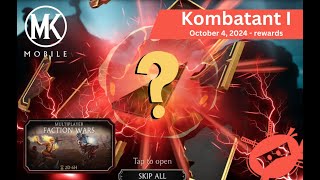 Here is what I got in Faction Wars Kombatant I  October 4 2024 rewards [upl. by Bovill]