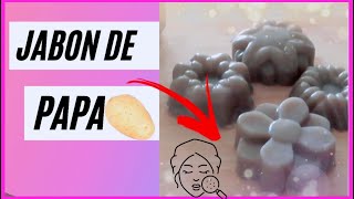 COMO HACER JABÓN DE PAPA 🥔 para aclarar la piel y quitar manchasLauraEnTuMundo [upl. by Gross579]