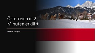 Österreich in 2 Minuten erklärt  Staaten Europas [upl. by Anerroc]