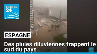 Des pluies diluviennes frappent le sud de lEspagne • FRANCE 24 [upl. by Anyel]