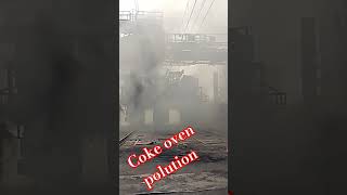 Coke oven me polution 😱 youtubeshorts coke shortsvideo steelplant shortsplant [upl. by Loseff]