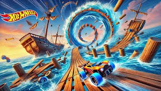 Hot Wheels Unlimited Epic Twisted Water Track with Broken Ships [upl. by Bekah]