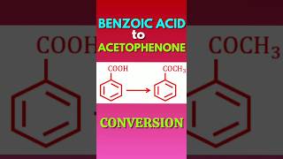 Benzoic acid to Acetophenone conversion shorts chemistry [upl. by Nlyak701]