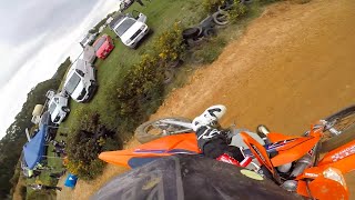 KTM 250 EXC TPI on a Motocross Track 250 2stroke vs 450 4stroke [upl. by Brooks]