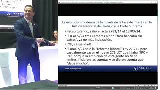 TASAS DE INTERESES EN JUICIOS LABORALES  Nahuel Altieri en Congreso de la SADL San Luis171024 [upl. by Ahsinik]