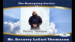 The Homegoing Service of Mr Decorey LaCarl Thomason [upl. by Florina]