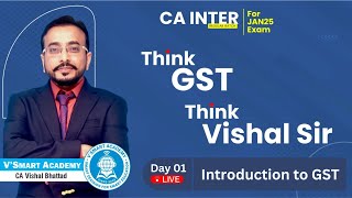 Demo Lec 01 Introduction to GST  CA Inter GST  ICAI New Pattern Regular Batch  CA Vishal Bhattad [upl. by Itida610]