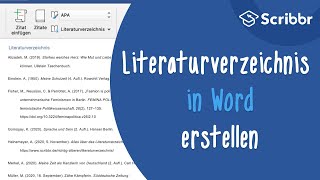 Literaturverzeichnis in Word erstellen  Scribbr 🎓 [upl. by Asihtal]