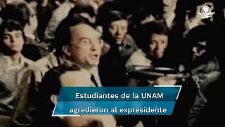 Descalabrado y abucheado el día que Luis Echeverría inauguró cursos en la UNAM [upl. by Giacinta912]