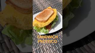 SANDWICH PROTEICO 🥪 ideas desayuno protein receta gym fit fitness comida receta foryou [upl. by Ho641]