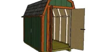 6x8 Barn Plans Gambrel Shed Plans Small Barn Plans [upl. by Seldun124]