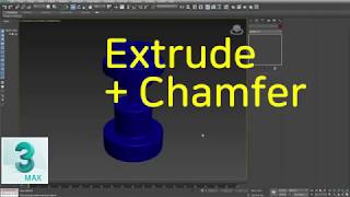 3ds Max Modeling ExtrudeChamfer [upl. by Ailero126]