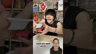 AJARIN ADEK MAKAN NATTO⁉️ food issei0806 funny issei challenge comedy memes reaction [upl. by Adeirf]