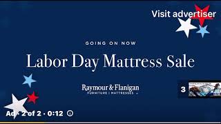 Raymor amp Flanigan Labor Day Mattress Sale August 2023 YouTube Ad [upl. by Allerim596]