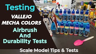 Scale Model Tips  Vallejo Mecha Color  Airbrush amp Durability Tests  Scale Model Tips And Tests [upl. by Iznekcam747]