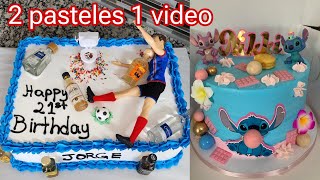 pasteles 2  Pastel Stich  pastel 21 años con botellitas [upl. by Shoshanna]