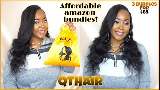 Affordable virgin hair bundles from amazon QTHair [upl. by Elazaro217]