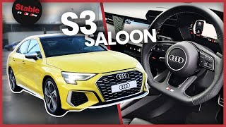 New Audi S3 Saloon in Python Yellow Paint 🐍 [upl. by Khalin]