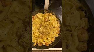 Chicken Alfredo pappardelle homemadefood pasta dinnerideas [upl. by Guibert]