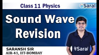 Sound Waves One Shot Revision  Physics Class 11 JEE NEET  Saransh Sir  eSaral [upl. by Airpac872]