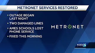 Metronet internet phone services restored after outage [upl. by Perla791]